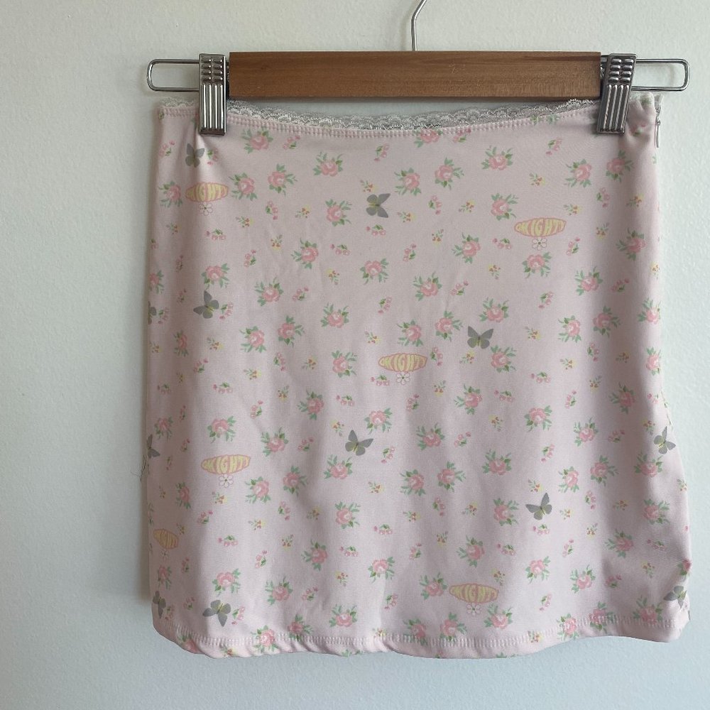 Omighty pink butterfly mini skirt